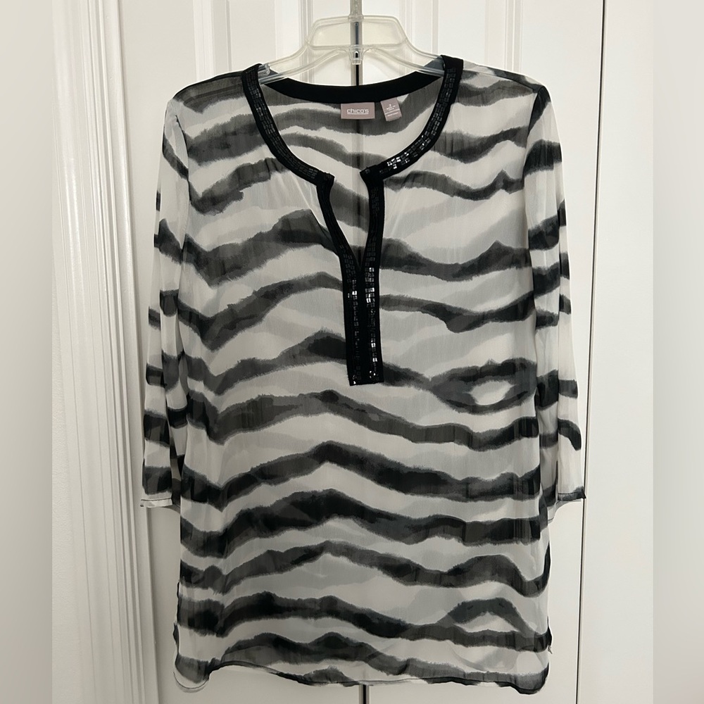 Chicos Zebra Tunic